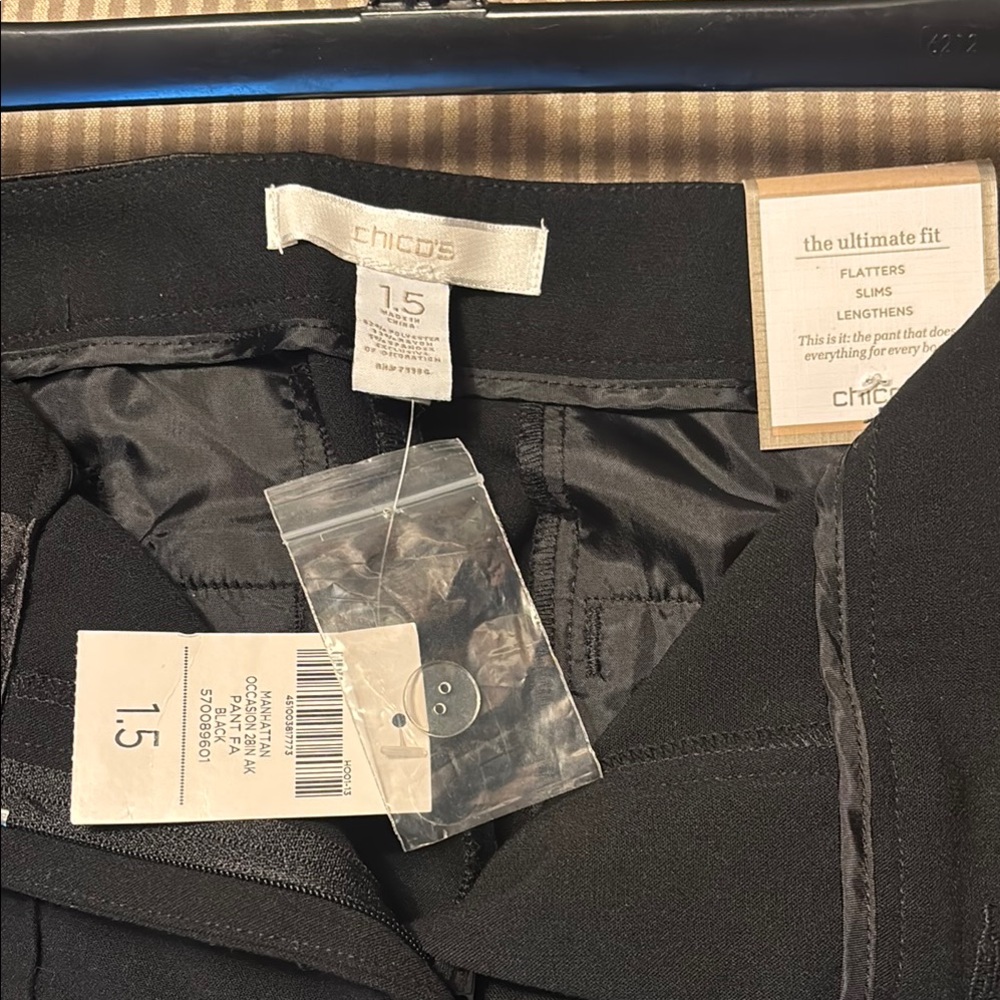 NWT 2-CHICO’s tuxedo Pants size 1.5 = women’s 10 - Picture 6 of 10